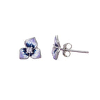 Blue Orchid Baby Studs