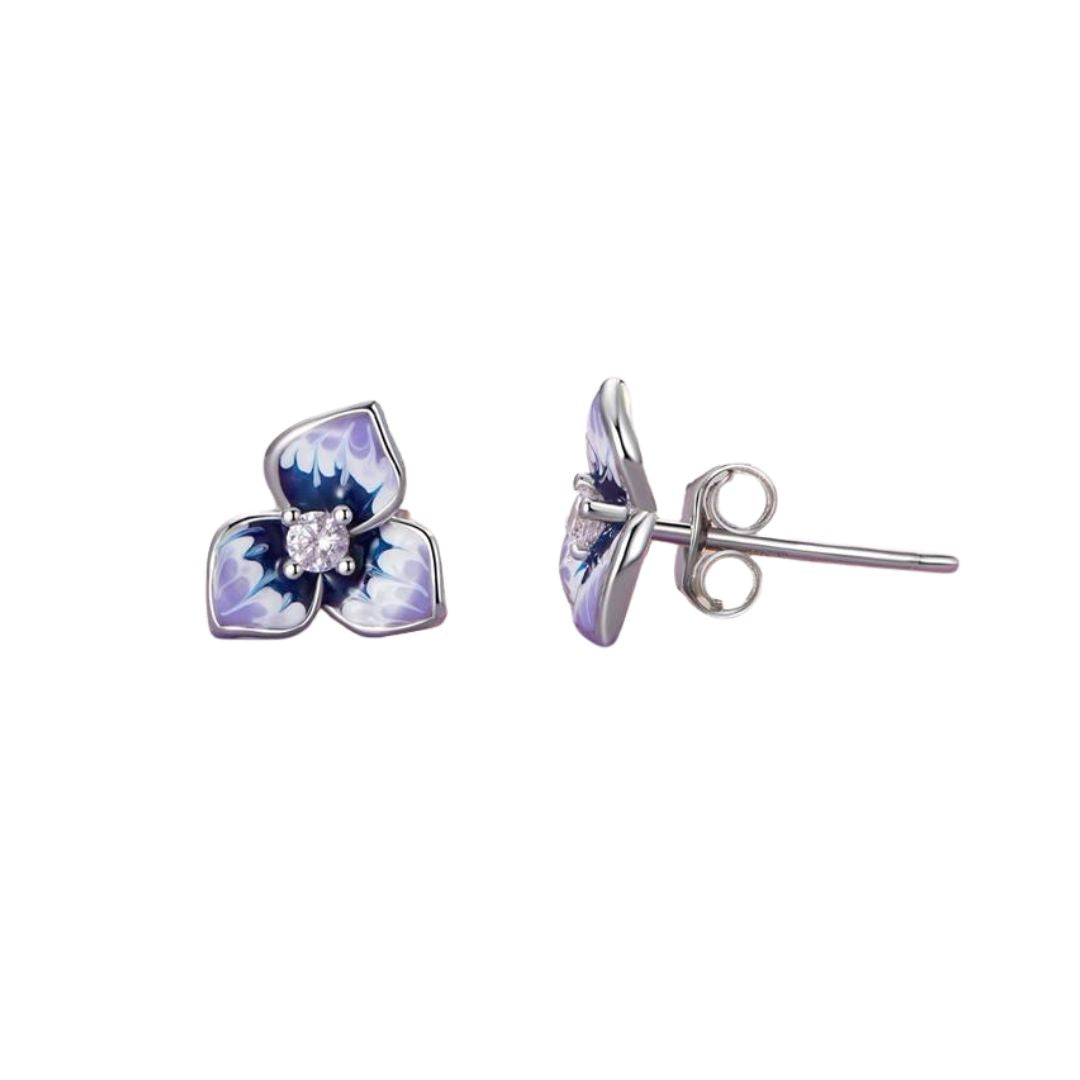 Blue Orchid Baby Studs