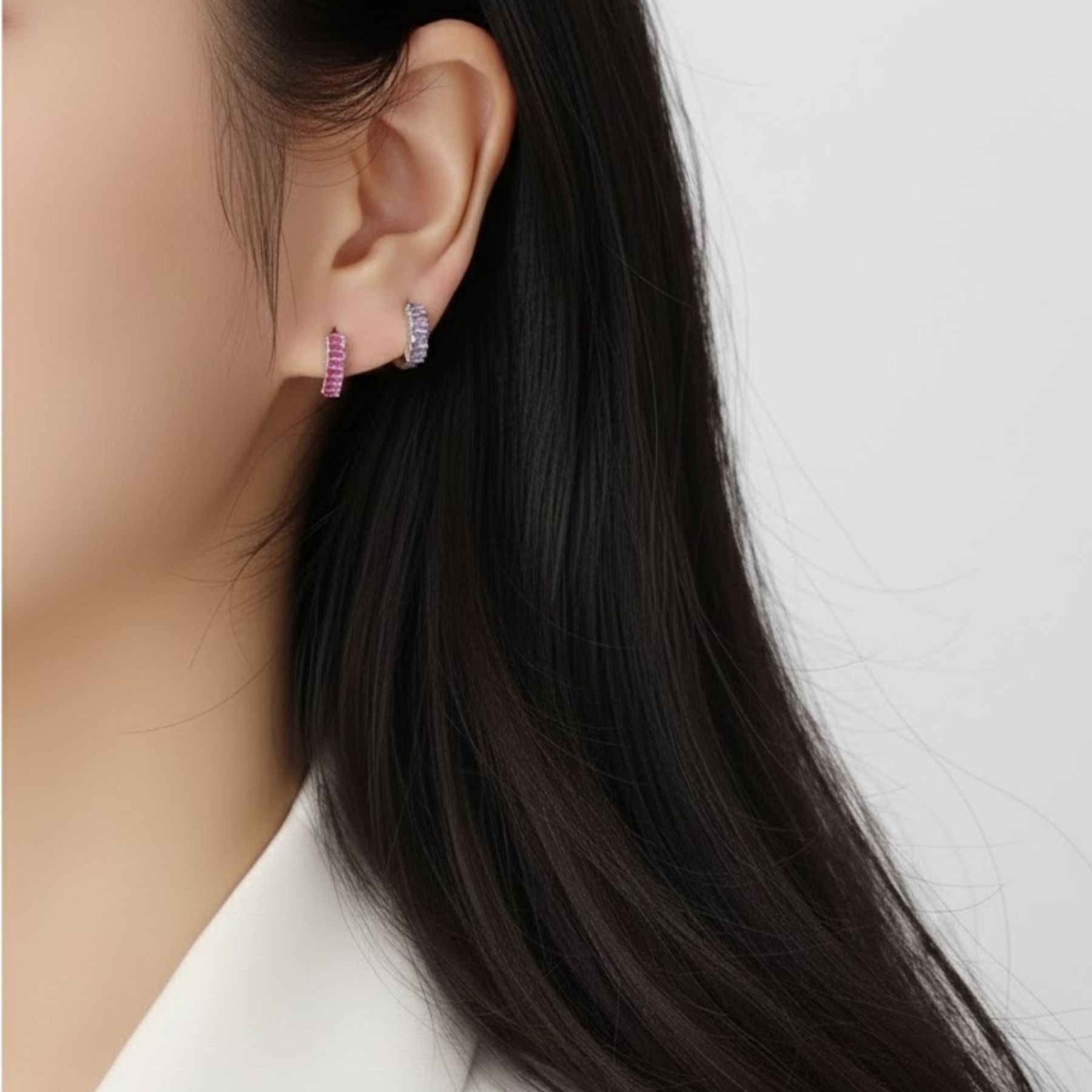 Smeraldo Hoops in Pink