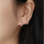 Smeraldo Hoops in Pink