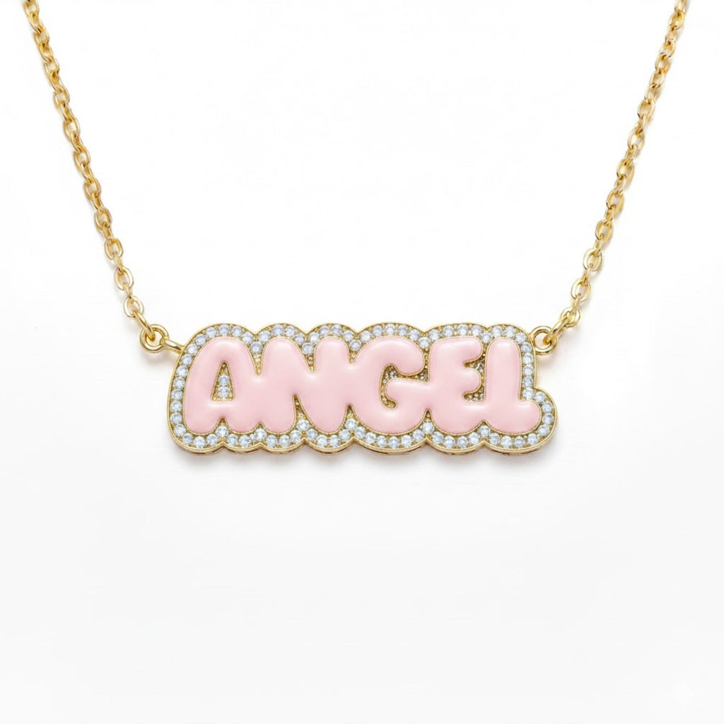 Customized Name Enamel Necklace